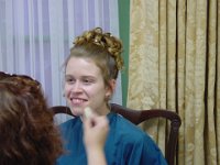 Getting Ready  Christine gets her make-up done! : Sheri Poulter